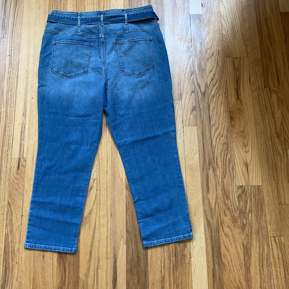 A.n.a Tied Waist Skinny Blue Jeans - Picture 8 of 8